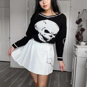 Grunge Goth Pleated Skirt